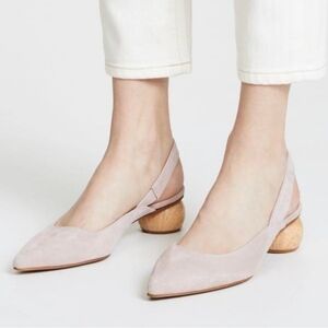 Matiko Circa Peach Slingback Point Toe Heels New